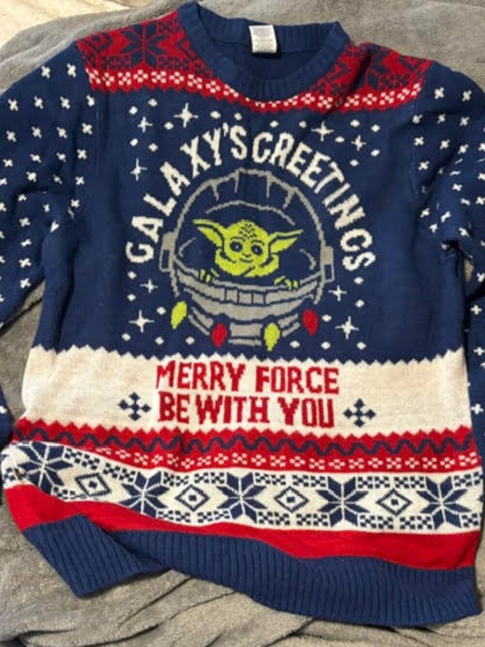 Star Wars “Galaxy’s Greetings” Ugly Christmas Sweater – XL